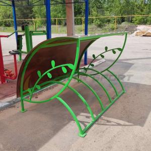 Купить Велопарковка крытая, с веточкой, цв. зеленый в Узловой 